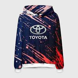 Толстовка-худи мужская Toyota градиент, цвет: 3D-белый