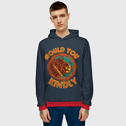 Толстовка-худи мужская Would you kindly, цвет: 3D-красный — фото 2