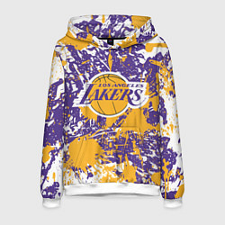 Мужская толстовка LAKERS ФИРМЕННЫЕ ЦВЕТА БРЫЗГИ КРАСОК LA