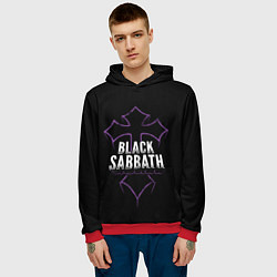 Толстовка-худи мужская Black Sabbat Cross, цвет: 3D-красный — фото 2