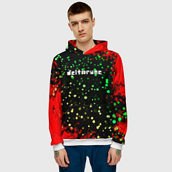 Толстовка-худи мужская Deltarune пламя, цвет: 3D-белый — фото 2