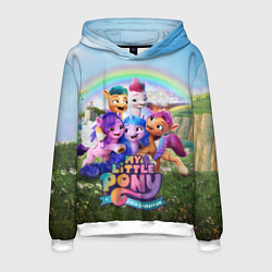 Толстовка-худи мужская My Little Pony: A New Generation, цвет: 3D-белый