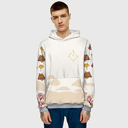 Толстовка-худи мужская ДЖУН ЛИ МОТИВЫ ГЕО АРХОНТ, цвет: 3D-меланж — фото 2