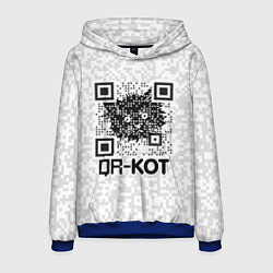 Мужская толстовка QR код котик