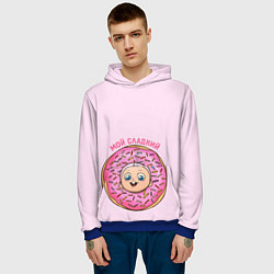 Толстовка-худи мужская Мой сладкий, цвет: 3D-синий — фото 2