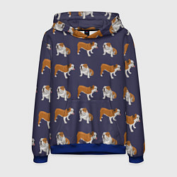 Мужская толстовка Английские бульдоги паттерн