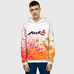 Толстовка-худи мужская MIR4 - Арт, цвет: 3D-белый — фото 2