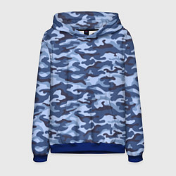 Толстовка-худи мужская Синий Камуфляж Camouflage, цвет: 3D-синий