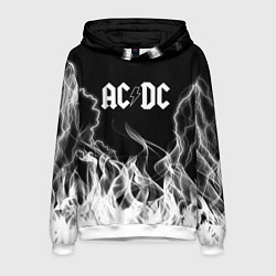 Толстовка-худи мужская ACDC Fire, цвет: 3D-белый