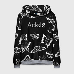 Толстовка-худи мужская Адель летящие бабочки, цвет: 3D-меланж