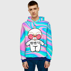 Толстовка-худи мужская Лалафанфан корейская утка, цвет: 3D-синий — фото 2