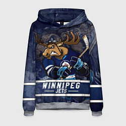 Мужская толстовка Виннипег Джетс, Winnipeg Jets Маскот