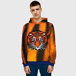 Толстовка-худи мужская Tiger Head-, цвет: 3D-синий — фото 2