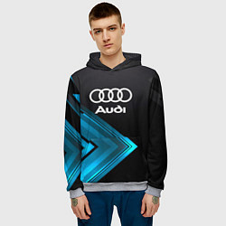 Толстовка-худи мужская Audi Sport, цвет: 3D-меланж — фото 2