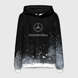 Толстовка-худи мужская Mercedes-Benz распылитель, цвет: 3D-белый