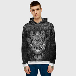 Толстовка-худи мужская ВАЛЬХАЛЛА - ОДИН, цвет: 3D-белый — фото 2