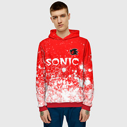 Толстовка-худи мужская SONIC EXE Арт, цвет: 3D-красный — фото 2