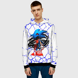 Толстовка-худи мужская СОНИК EXE ТЕМНЫЙ СОНИК, цвет: 3D-черный — фото 2