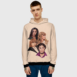 Толстовка-худи мужская Манескин арт, цвет: 3D-черный — фото 2