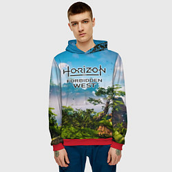 Толстовка-худи мужская Horizon Forbidden West Хоризон Запретный Запад, цвет: 3D-красный — фото 2