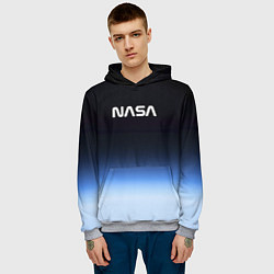 Толстовка-худи мужская NASA с МКС, цвет: 3D-меланж — фото 2