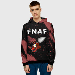 Толстовка-худи мужская FIVE NIGHTS AT FREDDYS - ФОКСИ Краска, цвет: 3D-черный — фото 2