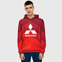 Толстовка-худи мужская Митсубиси mitsubishi, цвет: 3D-красный — фото 2
