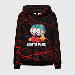 Толстовка-худи мужская Мультфильм Южный парк Эрик South Park, цвет: 3D-черный