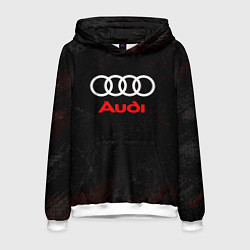 Толстовка-худи мужская Audi спорт, цвет: 3D-белый