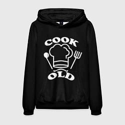 Толстовка-худи мужская Cook old Старый повар Куколд, цвет: 3D-черный