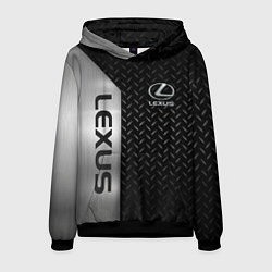 Толстовка-худи мужская Lexus Лексус Сталь матал, цвет: 3D-черный