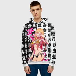Толстовка-худи мужская Эта фарфоровая кукла влюбилась Китагава Марин My D, цвет: 3D-белый — фото 2