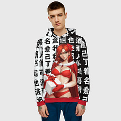 Толстовка-худи мужская Винрейнджер WR Дота 2 WHITE Black, цвет: 3D-красный — фото 2