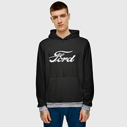 Толстовка-худи мужская Ford форд крбон, цвет: 3D-меланж — фото 2