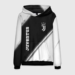 Толстовка-худи мужская ЮВЕНТУС Juventus Краска, цвет: 3D-черный