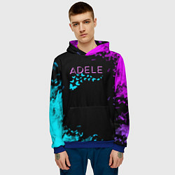 Толстовка-худи мужская Adele neon, цвет: 3D-синий — фото 2