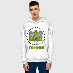 Толстовка-худи мужская TENNIS Теннис, цвет: 3D-белый — фото 2