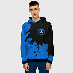 Толстовка-худи мужская МЕРСЕДЕС Краска 5, цвет: 3D-черный — фото 2