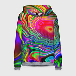 Толстовка-худи мужская Expressive pattern Neon, цвет: 3D-меланж