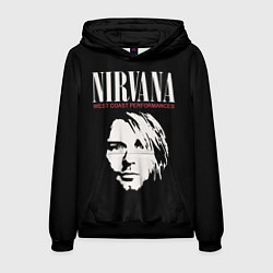 Толстовка-худи мужская NIRVANA Kurt Cobain, цвет: 3D-черный