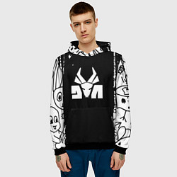 Толстовка-худи мужская Die antwoord, цвет: 3D-черный — фото 2