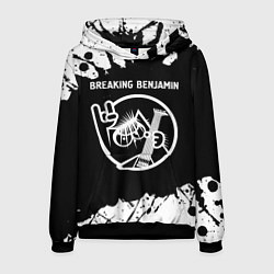 Толстовка-худи мужская Breaking Benjamin КОТ Брызги, цвет: 3D-черный