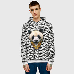 Толстовка-худи мужская Panda Look, цвет: 3D-белый — фото 2