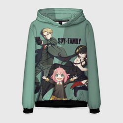 Толстовка-худи мужская Семья Шпиона Family, цвет: 3D-черный