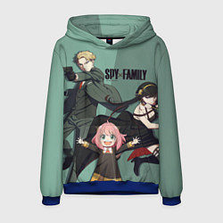 Толстовка-худи мужская Семья Шпиона Family, цвет: 3D-синий