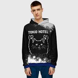 Толстовка-худи мужская Tokio Hotel Rock Cat, цвет: 3D-синий — фото 2