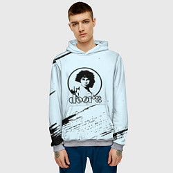 Толстовка-худи мужская The doors музыкант, цвет: 3D-меланж — фото 2