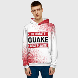 Толстовка-худи мужская Quake Ultimate, цвет: 3D-белый — фото 2