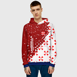 Толстовка-худи мужская Resident Evil Umbrella Corporation паттерн, цвет: 3D-синий — фото 2