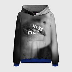 Толстовка-худи мужская Kiss- me, цвет: 3D-синий